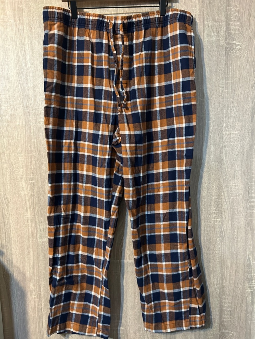 Sonoma Men's Plaid Pajama Pants in Navy and Brown Size XL